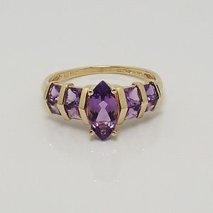 Estate Ladies Amethyst Ring,14 k gold, size 9.5